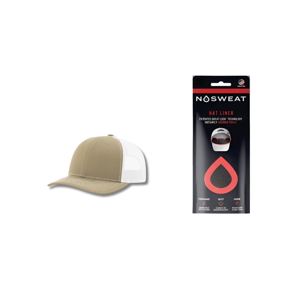Richardson 112 Trucker Hat with NoSweat Hat Liner Combo
