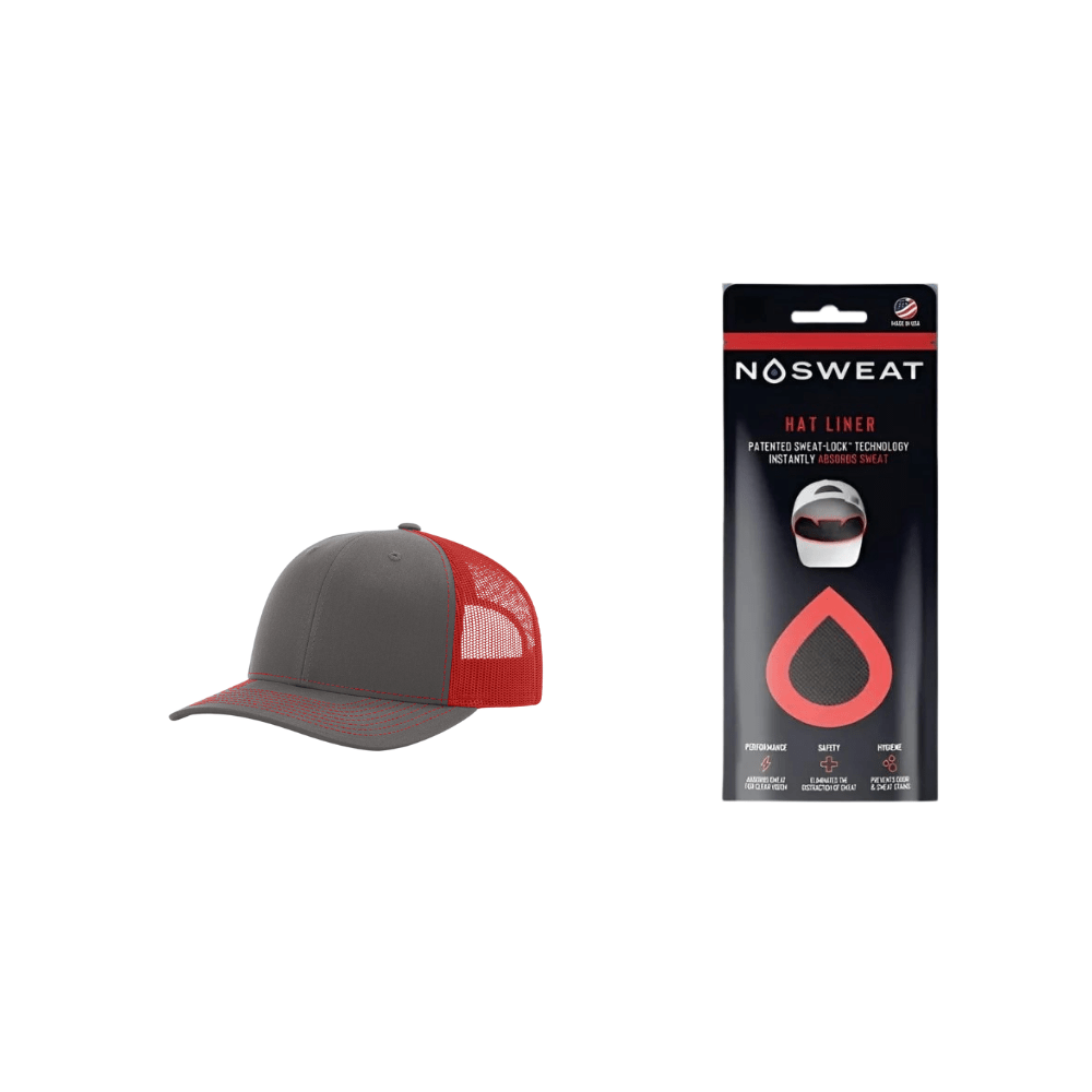 Richardson 112 Trucker Hat with NoSweat Hat Liner Combo