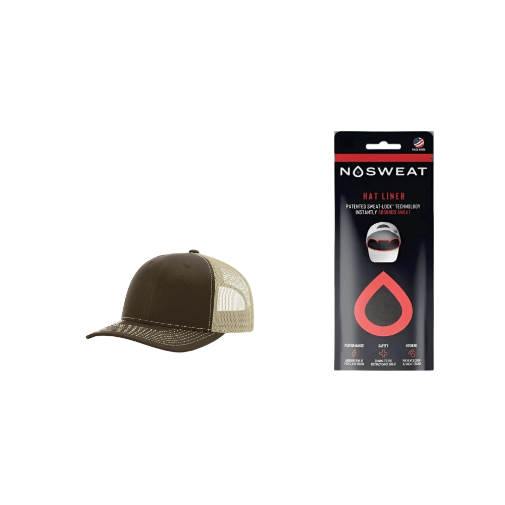 Richardson 112 Trucker Hat with NoSweat Hat Liner Combo