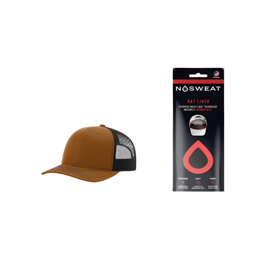 Richardson 112 Trucker Hat with NoSweat Hat Liner Combo