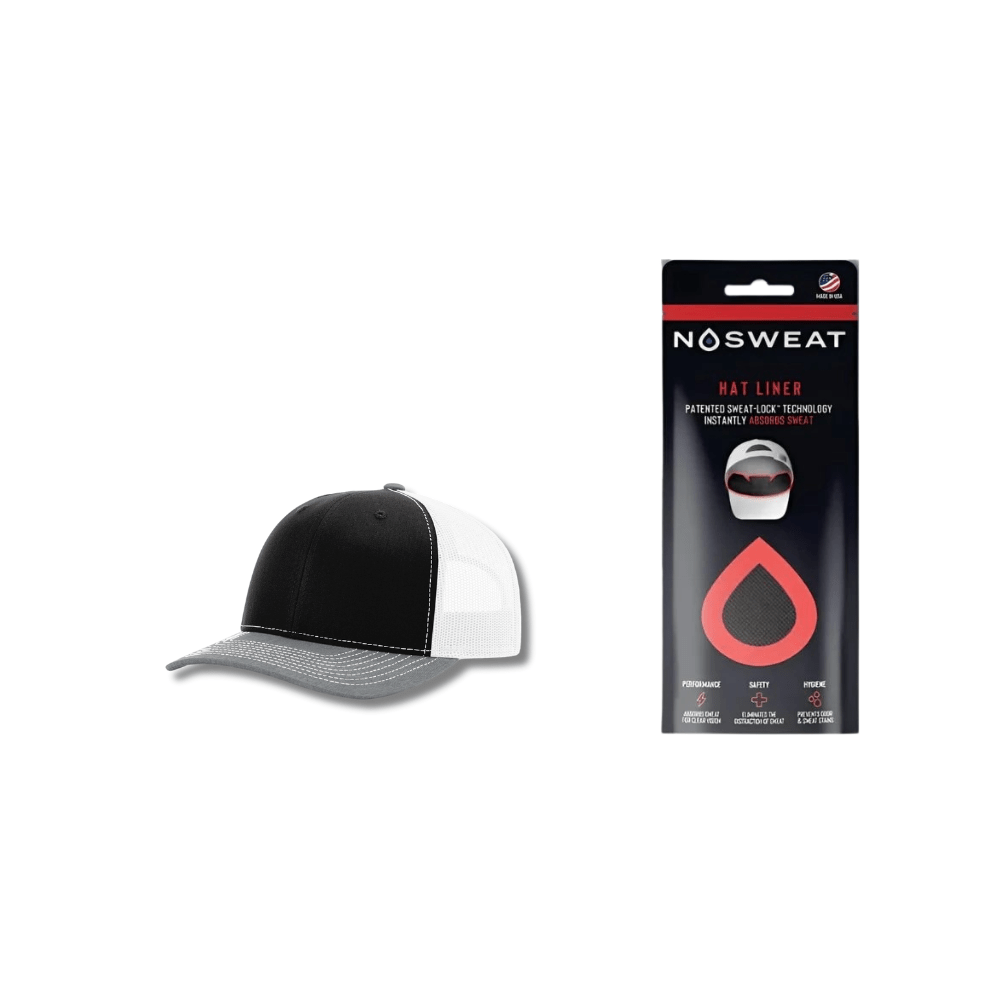 Richardson 112 Trucker Hat with NoSweat Hat Liner Combo