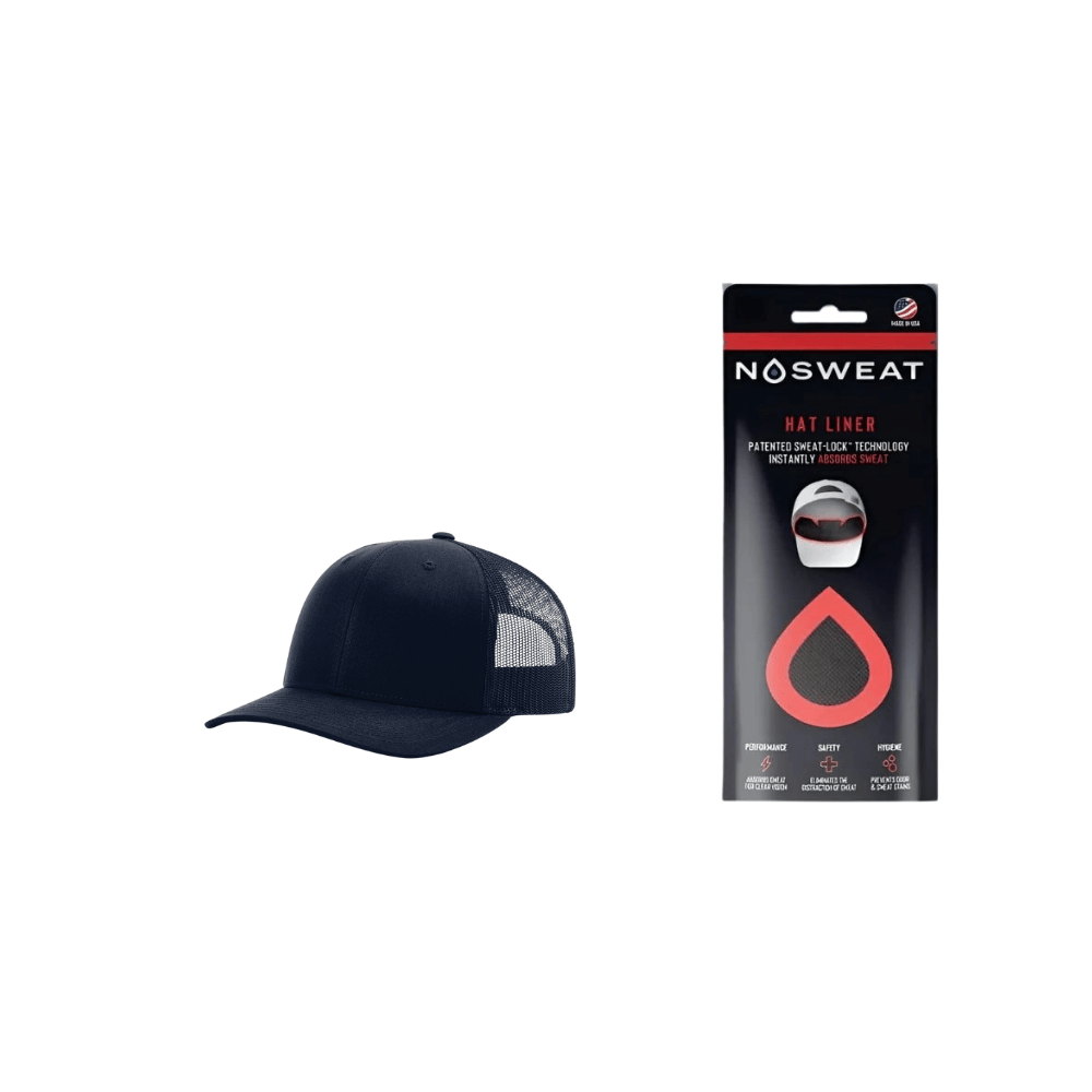 Richardson 112 Trucker Hat with NoSweat Hat Liner Combo