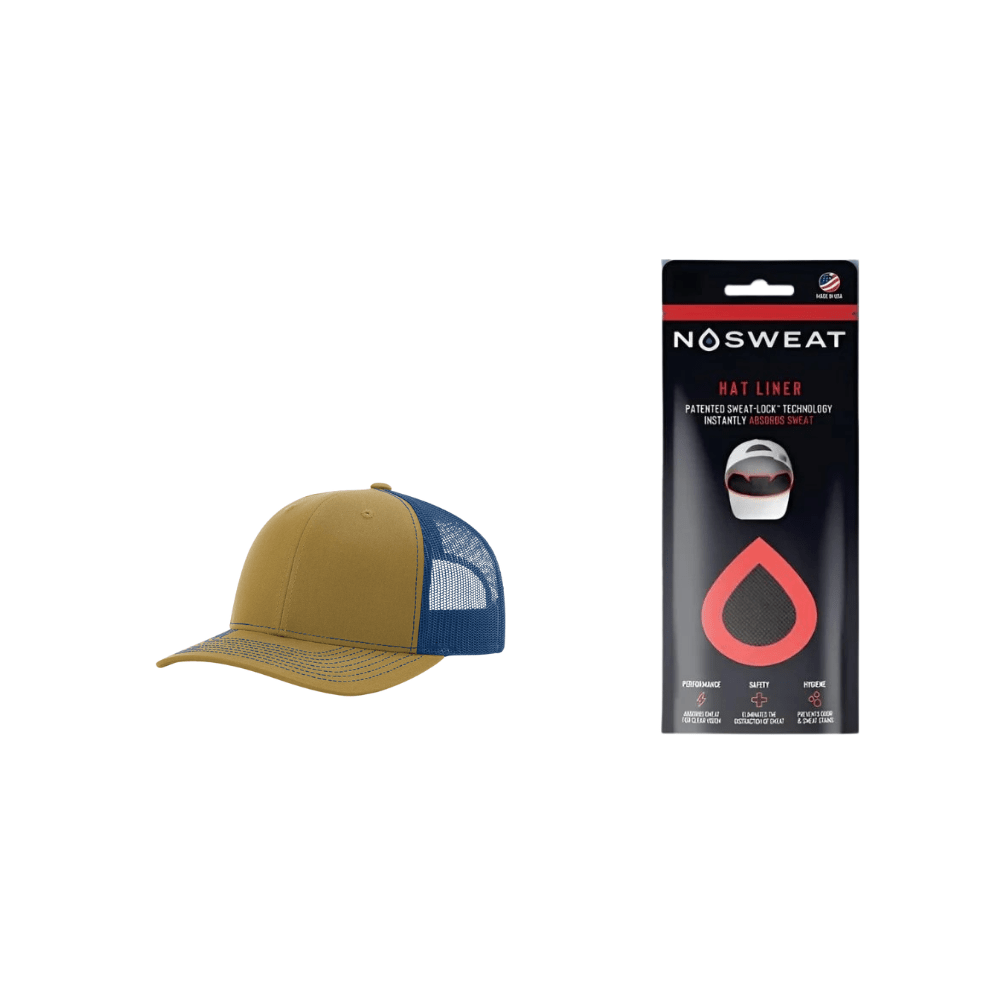Richardson 112 Trucker Hat with NoSweat Hat Liner Combo