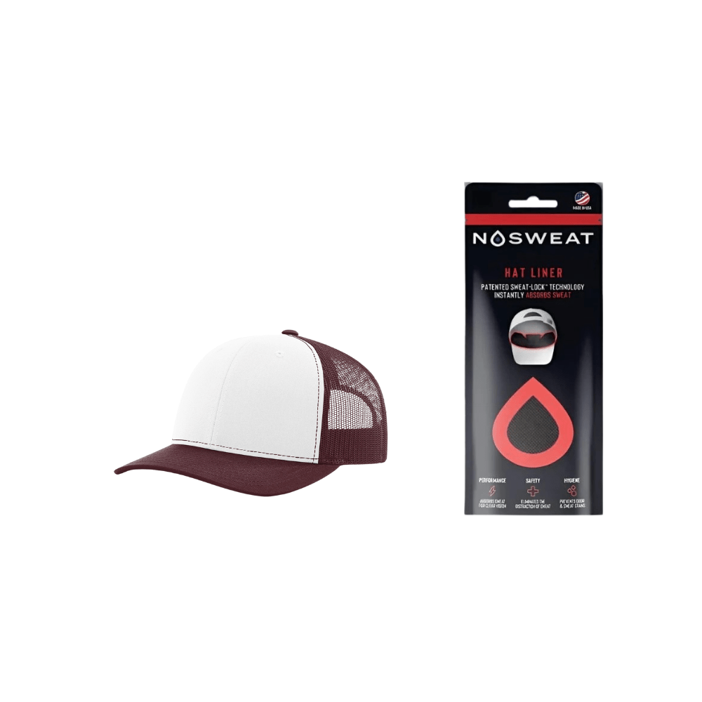 Richardson 112 Trucker Hat with NoSweat Hat Liner Combo