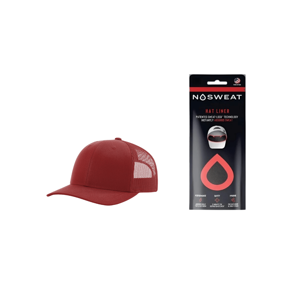 Richardson 112 Trucker Hat with NoSweat Hat Liner Combo