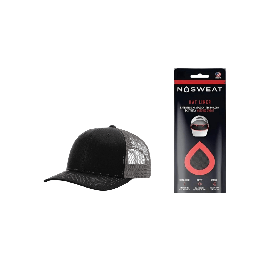 Richardson 112 Trucker Hat with NoSweat Hat Liner Combo