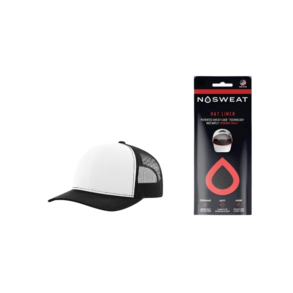 Richardson 112 Trucker Hat with NoSweat Hat Liner Combo