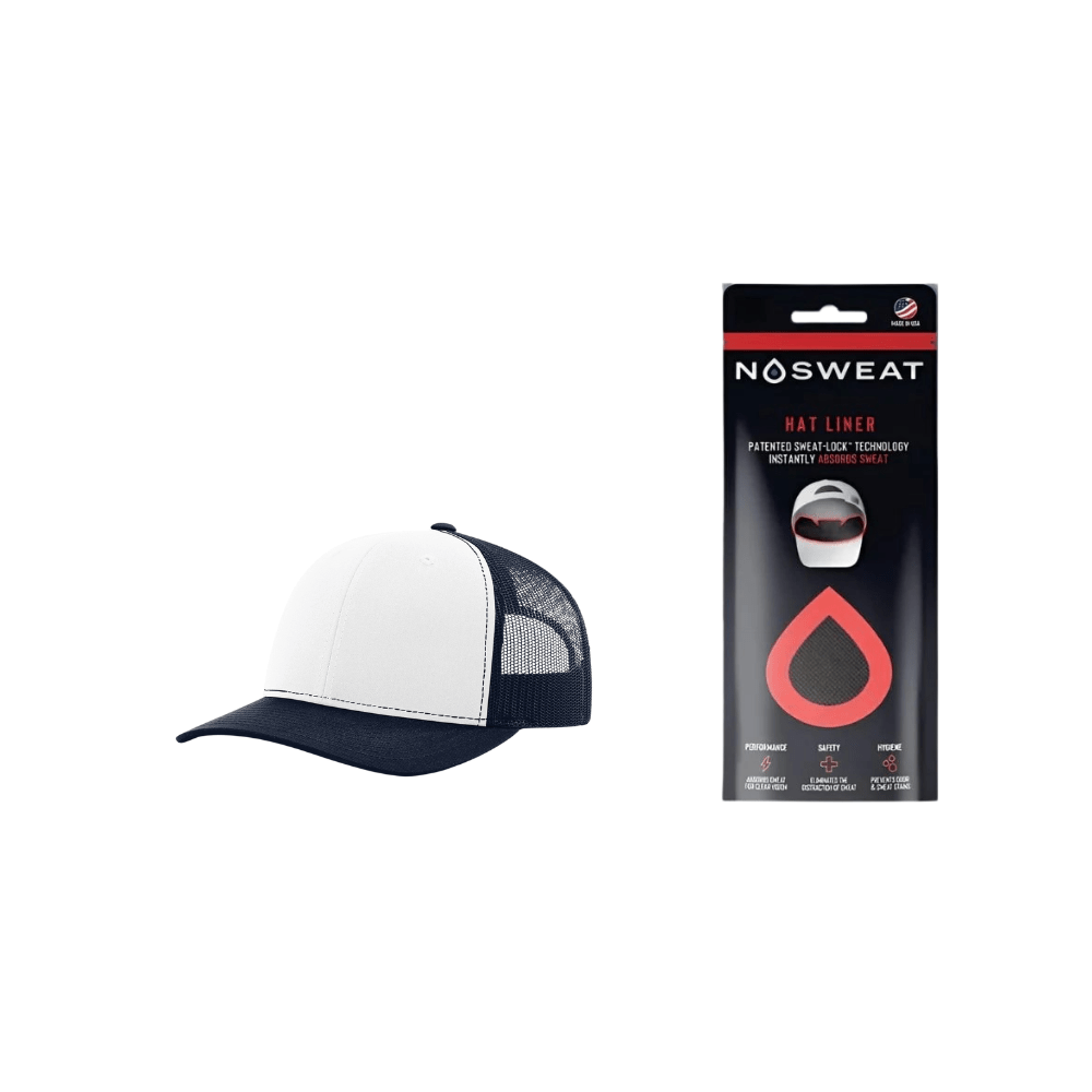 Richardson 112 Trucker Hat with NoSweat Hat Liner Combo