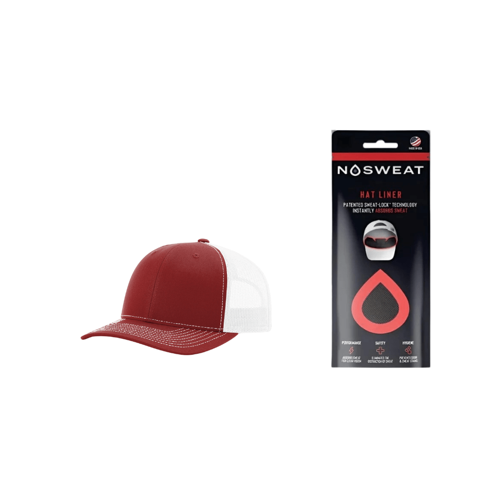 Richardson 112 Trucker Hat with NoSweat Hat Liner Combo