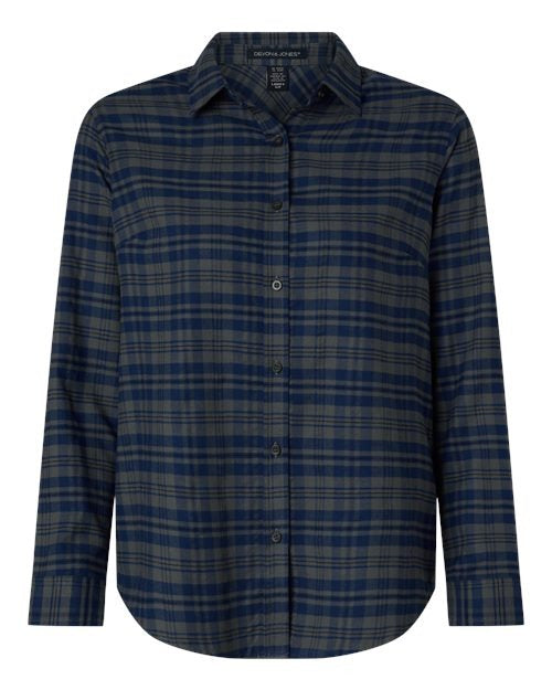 Devon & Jones Women's Concord Yarn-Dye Flannel Shirt-1