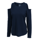Boxercraft Women's Cold Shoulder Long Sleeve Tee Womens Apparel Shirts & Tops