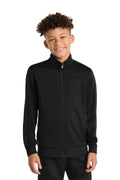 Sport-Tek Youth    Tricot Sleeve Stripe Track Jacket