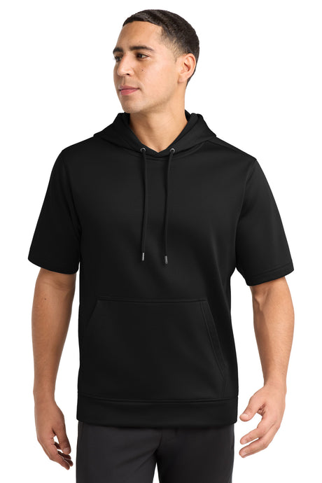Sport-Tek Men's    Sport-Wick    Fleece Short Sleeve Hooded Pullover