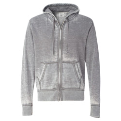 J. America Adult Vintage Zen Full-Zip Fleece Hooded Sweatshirt JA8916-AB