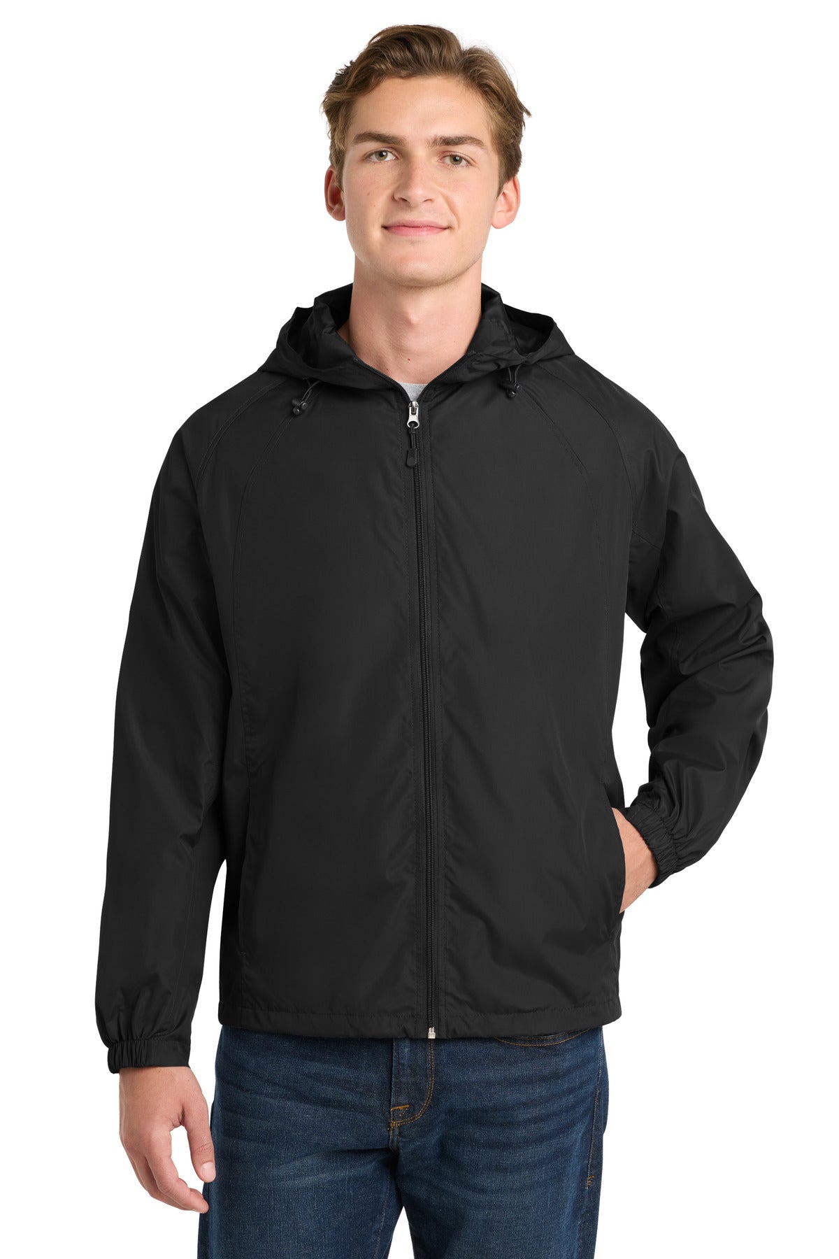 Sport-Tek Men's   Hooded Raglan Jacket