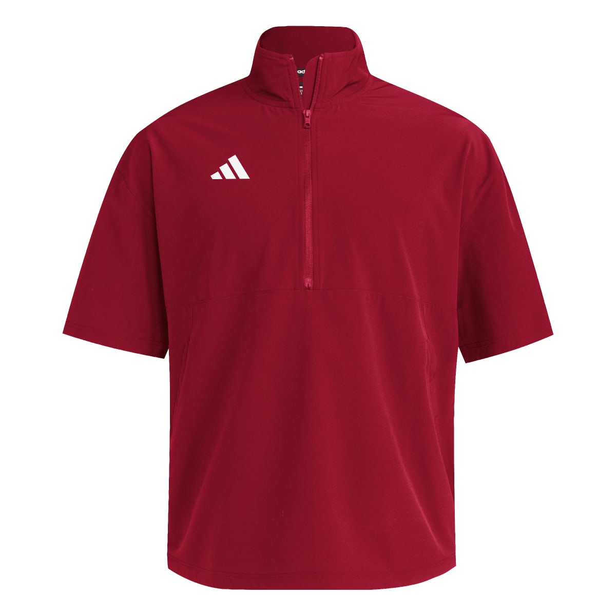 adidas Men's Quarter Zip Woven Short Sleeve Jacket (Tall) – League