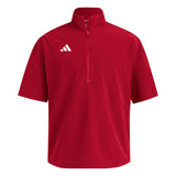 adidas Men's Quarter Zip Woven Short Sleeve Jacket (Tall)-1