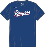 Nike Texas Rangers Youth Institutional Short Sleeve Crew Neck Tee
