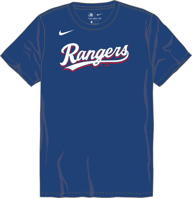 Nike Texas Rangers Youth Institutional Short Sleeve Crew Neck Tee