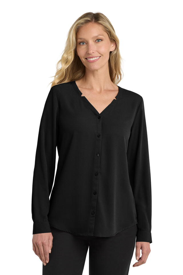Port Authority Women's   Long Sleeve Button-Front Blouse