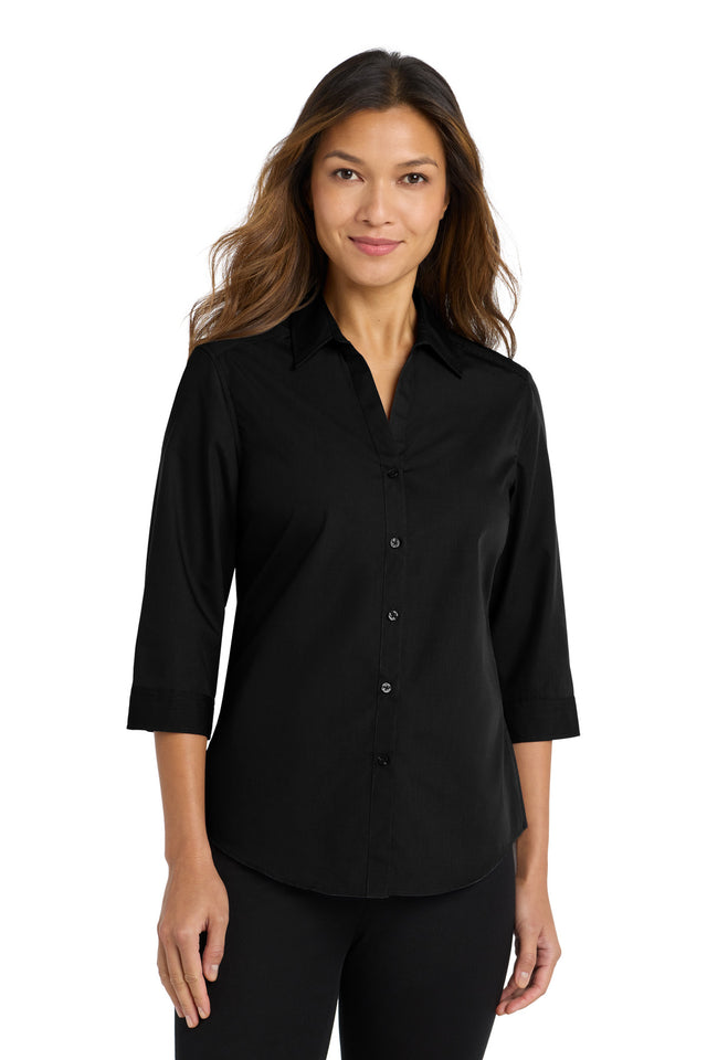Port Authority Women's   3/4-Sleeve Carefree Poplin Shirt