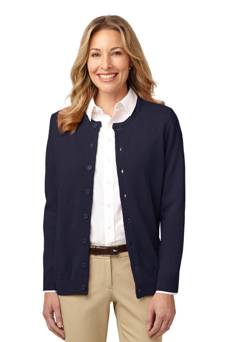 Port Authority Women's   Value Jewel-Neck Cardigan Sweater