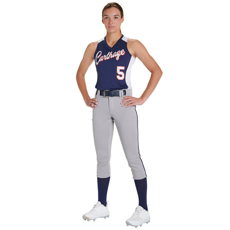 Champro Girl's Tournament Low Rise Softball Pants with Piping