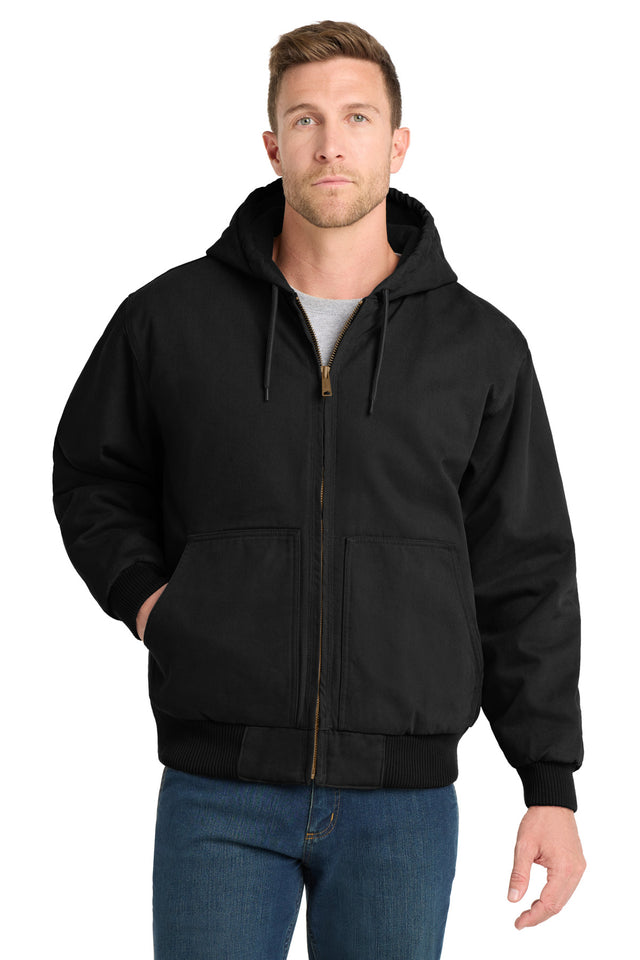 CornerStone Men's   Washed Duck Cloth Insulated Hooded Work Jacket