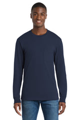 Port & Co Men's   Long Sleeve Essential Pocket Tee