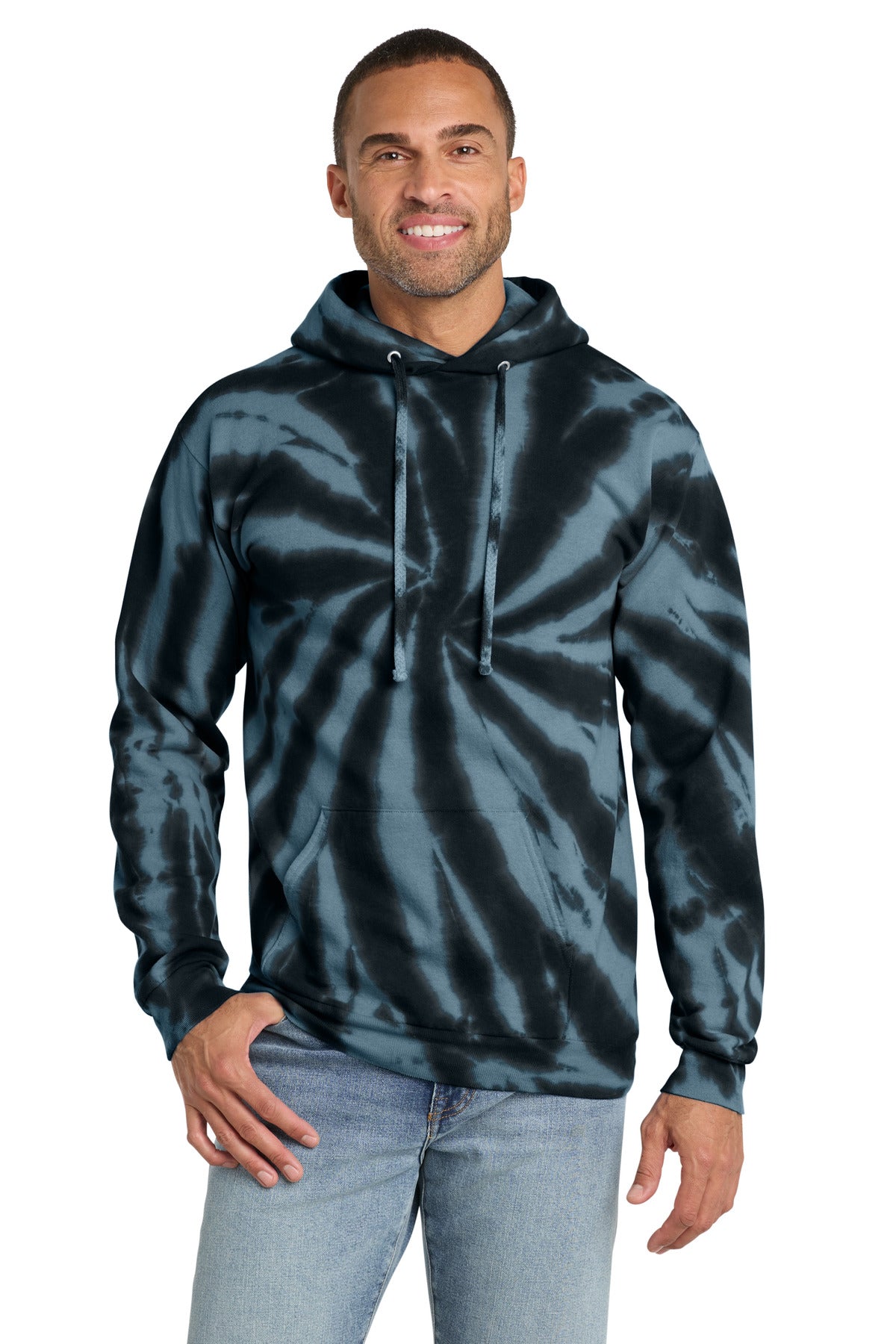 Port & Co Men's   Tie-Dye Pullover Hooded Sweatshirt