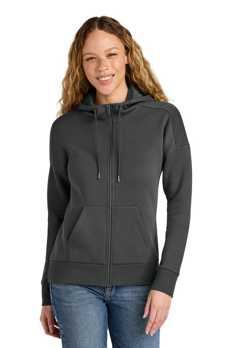 District Women's    Perfect Weight    Fleece Drop Shoulder Full-Zip Hoodie DT1104