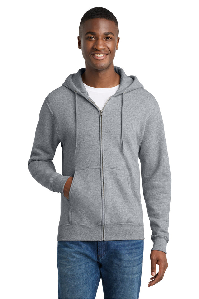 Port & Co Men's   Core Fleece Full-Zip Hooded Sweatshirt