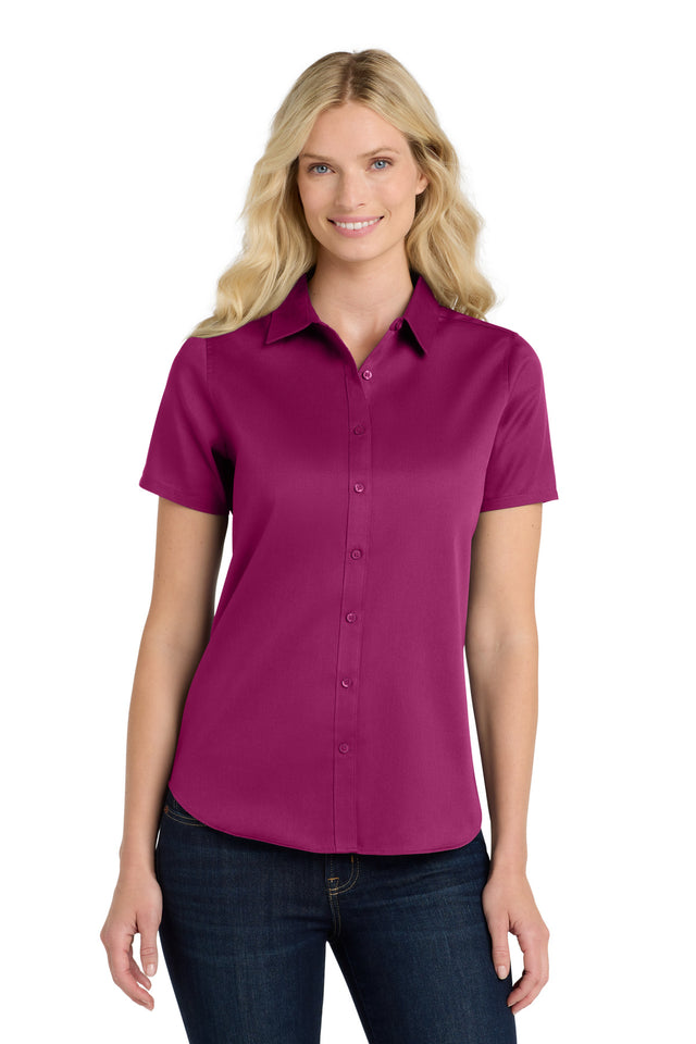 Port Authority Women's   Short Sleeve SuperPro React  Twill Shirt