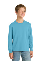 Port & Co Youth   Long Sleeve Core Cotton Tee