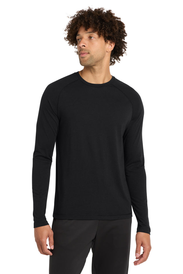 Sport-Tek Men's    PosiCharge    Long Sleeve Tri-Blend Wicking Raglan Tee ST400LS