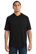 Sport-Tek Men's    PosiCharge    Tri-Blend Wicking Short Sleeve Hoodie