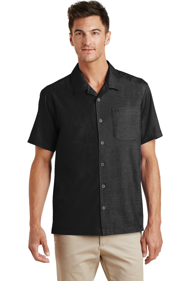 Port Authority Men's   Textured Camp Shirt