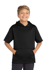 Sport-Tek Youth    Sport-Wick    Fleece Short Sleeve Hooded Pullover