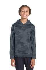 Sport-Tek Youth   Sport-Wick   CamoHex Fleece Hooded Pullover