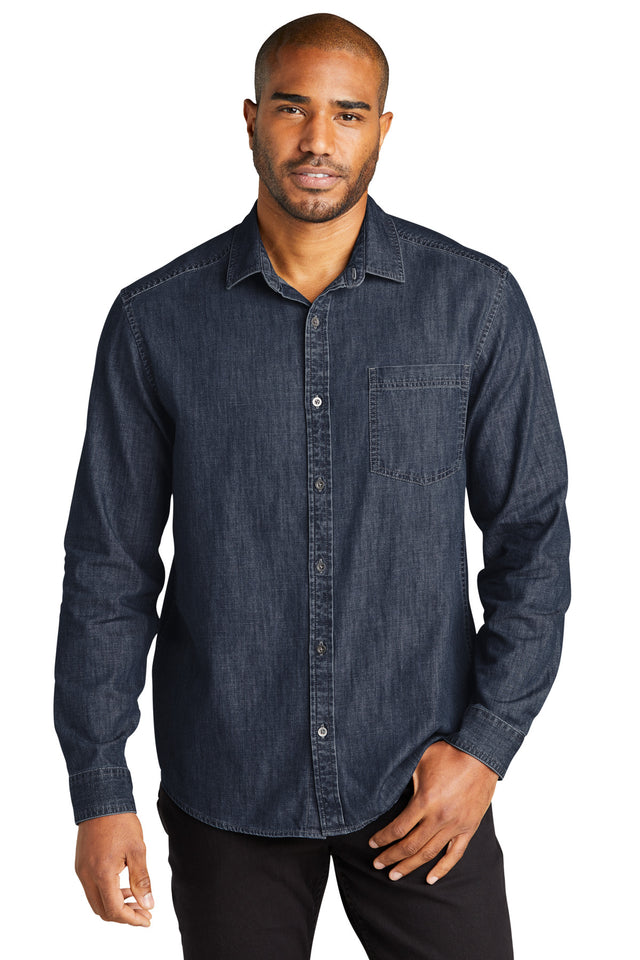 Port Authority Men's   Long Sleeve Perfect Denim Shirt W676