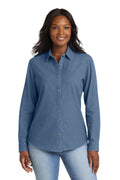 Port & Co Women's   Long Sleeve Value Denim Shirt
