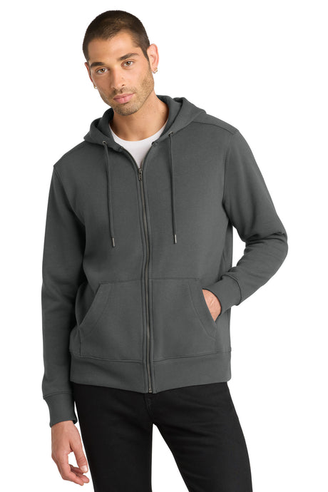 District Men's    Perfect Weight    Fleece Full-Zip Hoodie DT1103