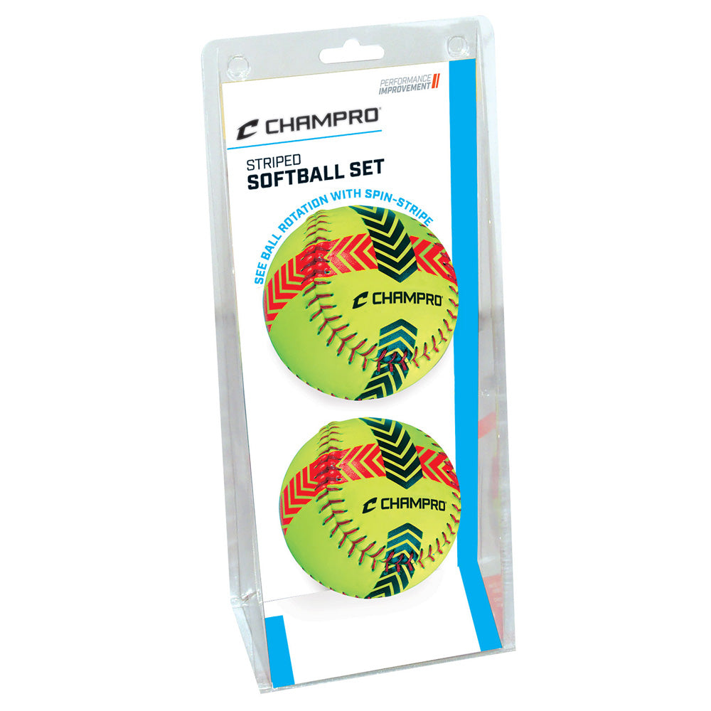 Champro Set of 2 Striped Training Softballs-6