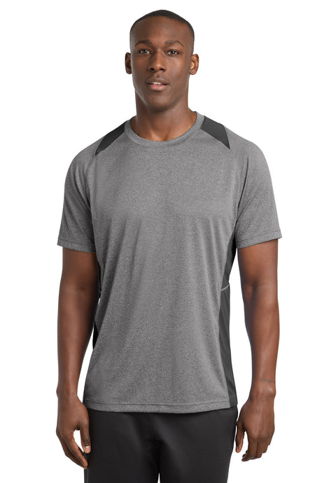Sport-Tek Men's   Heather Colorblock Contender   Tee
