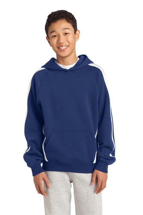 Sport-Tek Youth   Sleeve Stripe Pullover Hooded Sweatshirt