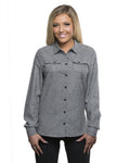Burnside Women's Solid Flannel Shirt-1