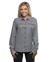 Burnside Women's Solid Flannel Shirt-1