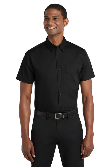Port Authority Men's   Short Sleeve Carefree Poplin Shirt