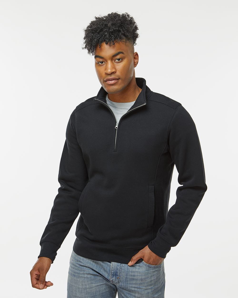 J. America Men's Heavyweight Fleece Quarter-Zip Sweatshirt