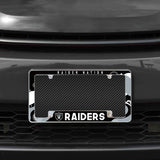 Rico Industries NFL  Las Vegas Raiders Wave 12" x 6" Chrome License Plate Frame-1
